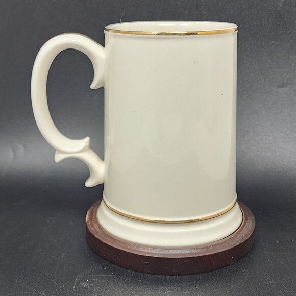 Swank Tankard Stein Mug on Wooden Stand Dog Irish Setter VTG MCM - Picture 6 of 9